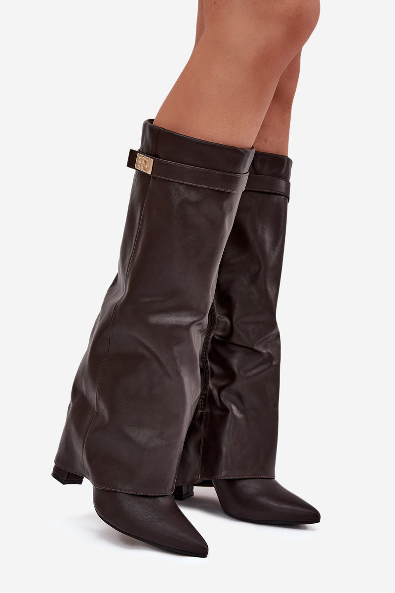 Lavista | Leather knee high boots