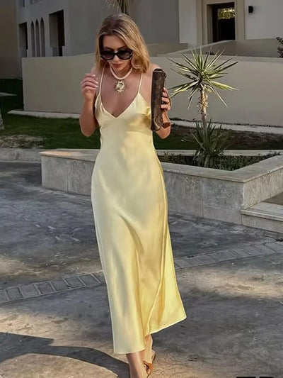 Sarita | Silky Satin Dress