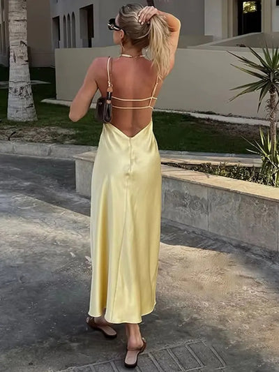 Sarita | Silky Satin Dress