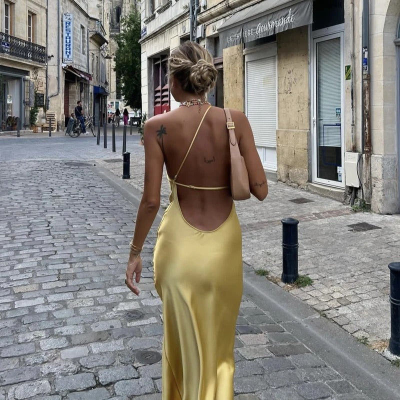 Sarita | Silky Satin Dress