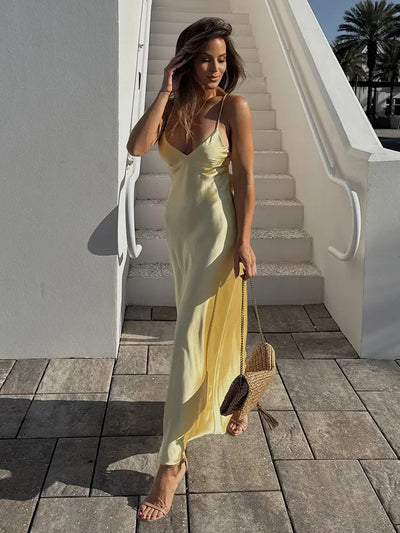 Sarita | Silky Satin Dress