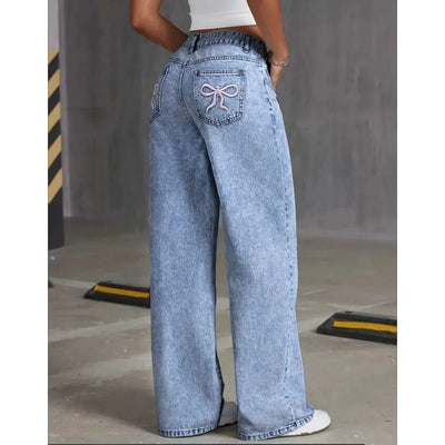 Leah | Pink Bow Jeans